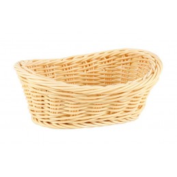CESTA PP OVAL BEIGE 19x13x8cm