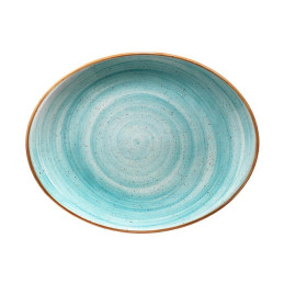 BANDEJA OVAL AQUA 31x24cm
