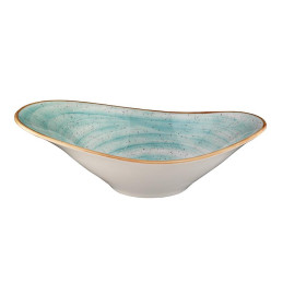 BOWL OVAL AQUA 27x18cm.C/6